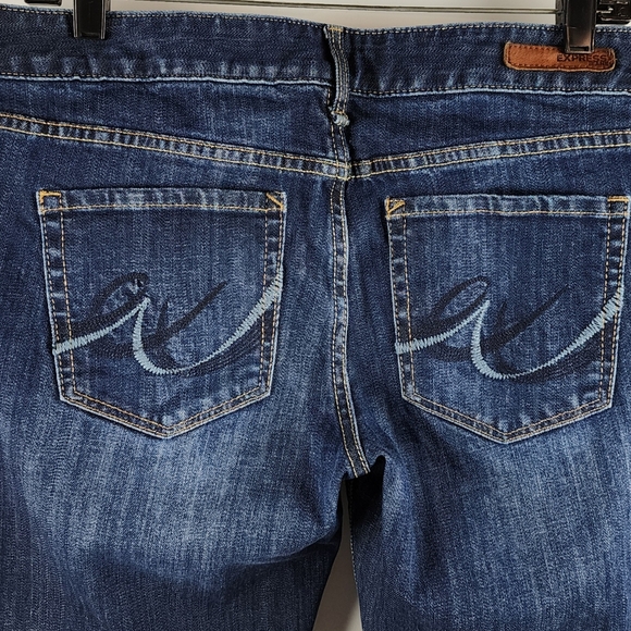 Express Jeans Womens 8L Stella Bootcut Low Rise Blue Pockets (30x34) - Picture 9 of 10